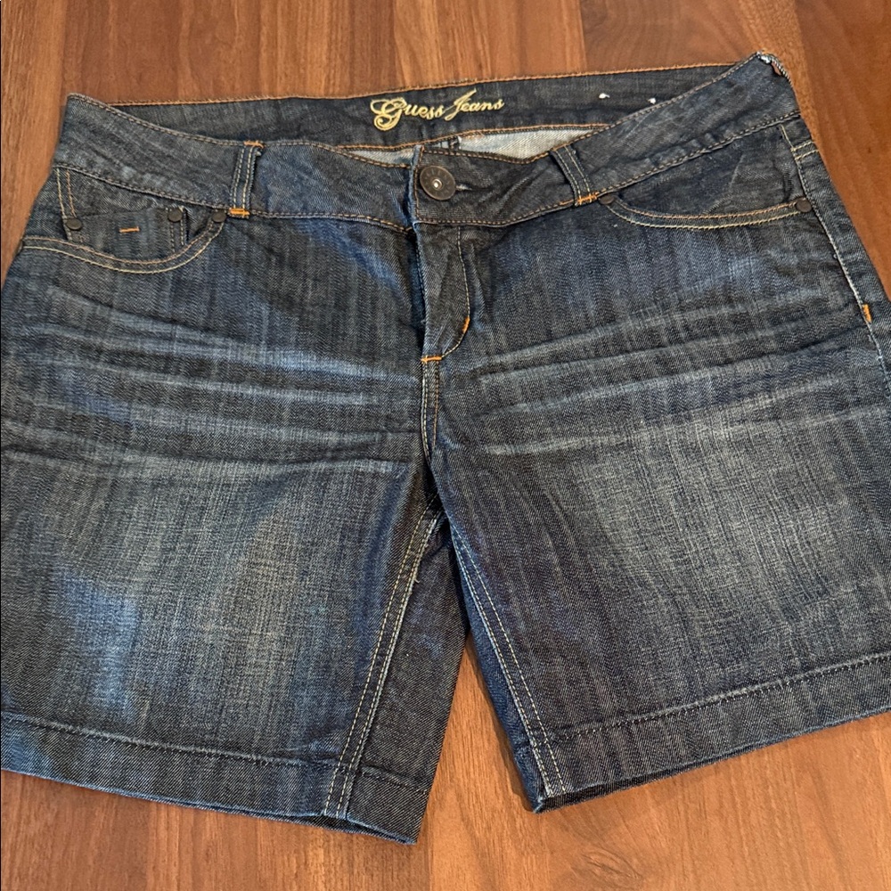Guess Dark Blue Jean Shorts for Women